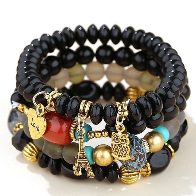 Wholesale Metal Candy Beads Multilayer Bracelet
